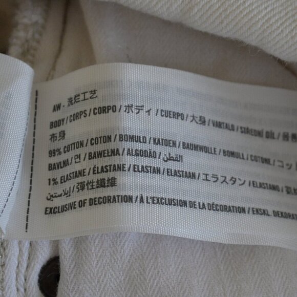 Abercrombie & Fitch 90's Straight Low Rise White Denim Jeans Sz 27/4 - Picture 7 of 7